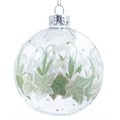 Clear Snowdrops & Ivy Glass Ball