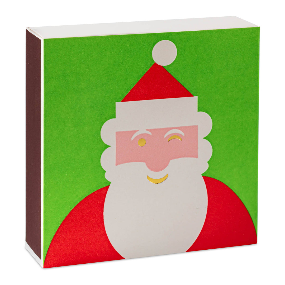 Winking Santa | Square - Christmas Safety Matches🎄