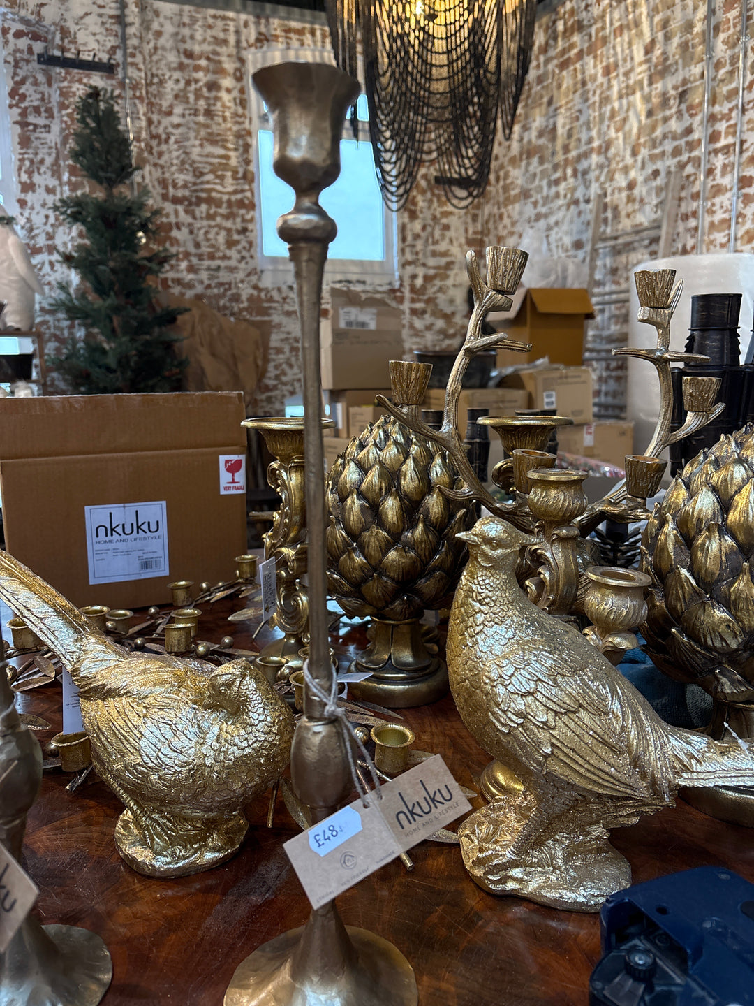 Chaipat Candlestick - Antique Brass - Medium