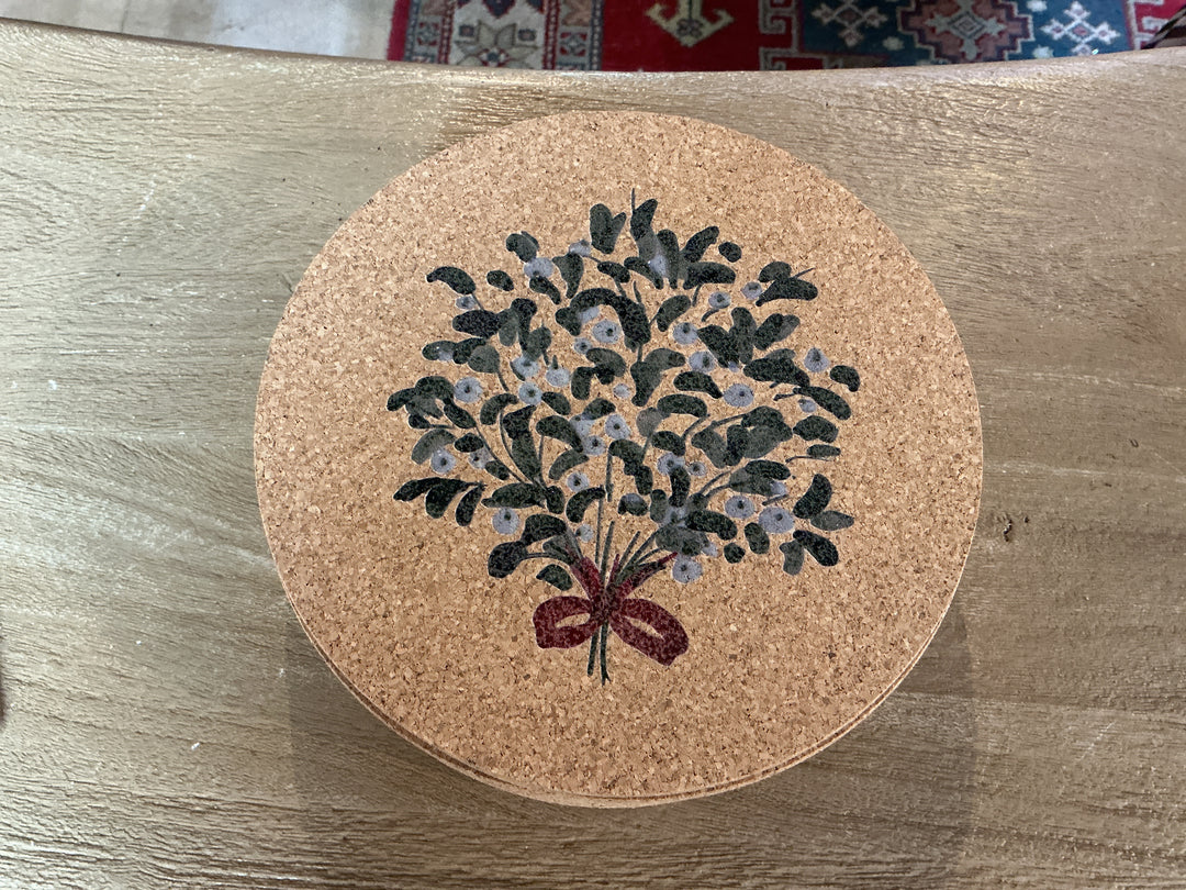 Cork Place Mat - Mistletoe