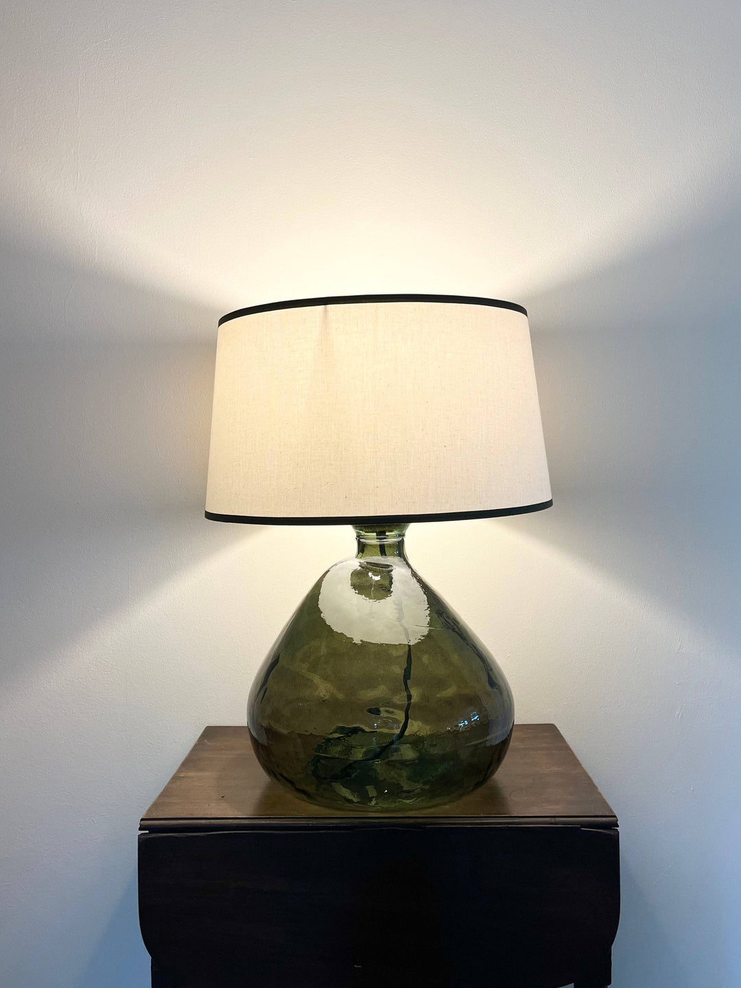 Recycled Glass Oasis Lamp 39cm: Amber / Recycled Glass