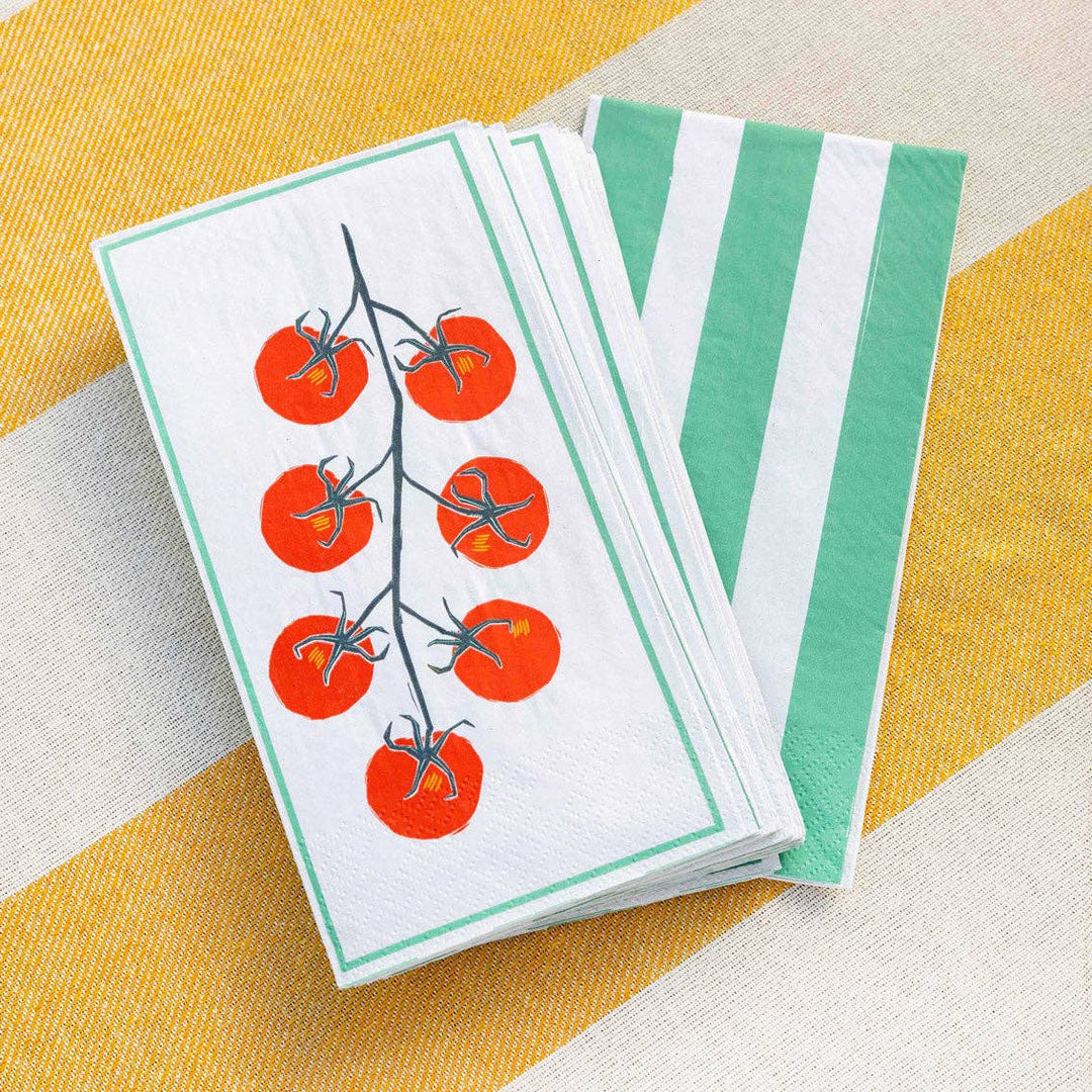 Tomato Long Lunch Paper Napkins - 16 Pack | Everyday |
