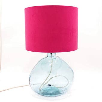 Simplicity Recycled Glass Lamp 39cm: Amber / Smoke