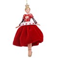 Resin Queen of Hearts w Velvet Skirt Dec, Lge ~