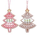 Resin Gingerbread Tree w Holly Dec, 2as