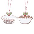 Resin Gingerbread Mince Pie w Holly Dec, 2as