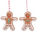 Resin Gingerbread Man w Holly Small Dec, 2as  ~