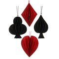 Paper Honeycomb Playing Card Symbol Dec, 4as