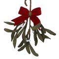 Mixed Wool Mistletoe Bunch w Bow