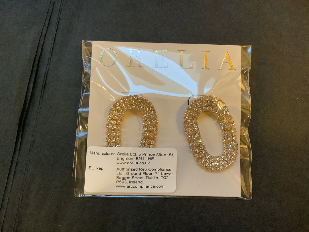 Statement Oval Cupchain Earrings