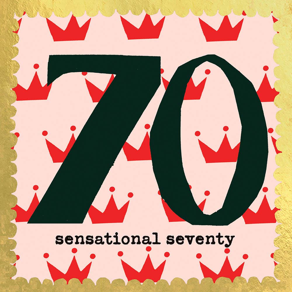 'Sensational Seventy' Greetings Card , FP3433