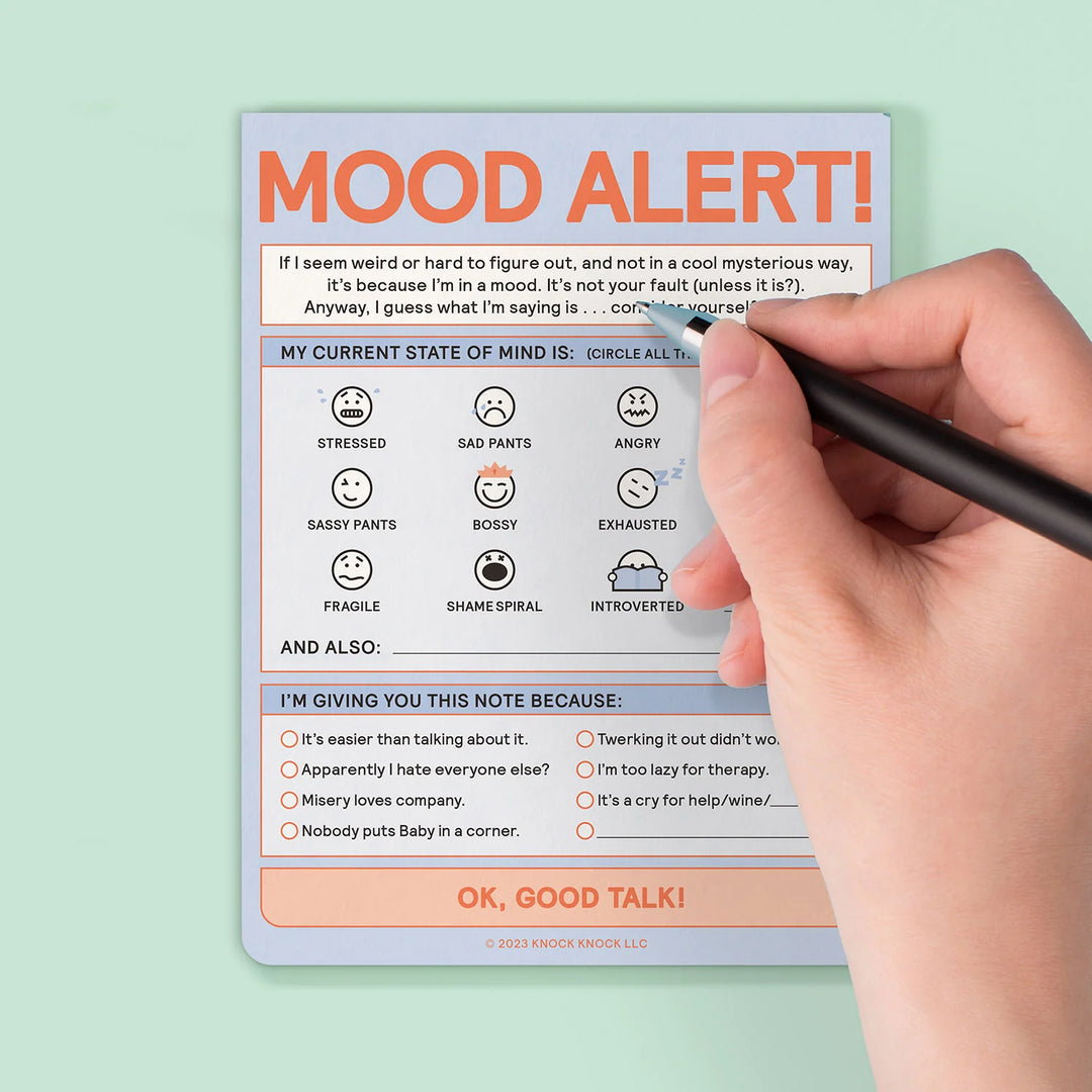 Mood Alert Note Knock Knock Today's Mood Nifty Note (Pastel) – The Nest at No 7
