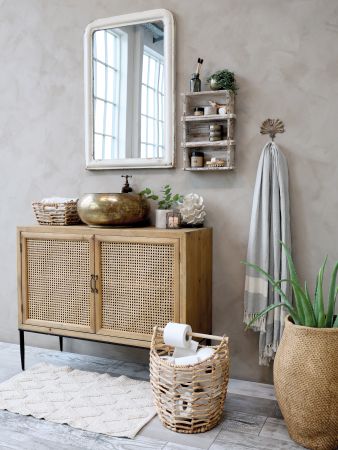 Basket With Toilet Paper Holder