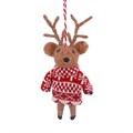 Wool Dec 16cm - Reindeer Girl w Scandi Dress