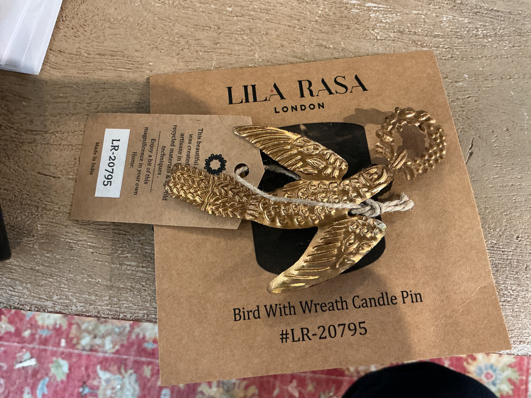 Antique Gold Bird Candle Pin