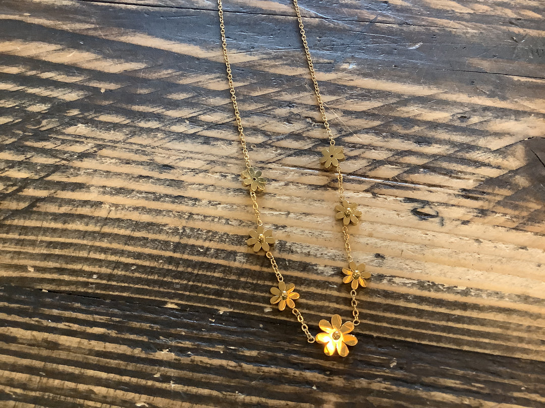 N - Daisy Chain - Stainless Steel W/18k Gold PVD