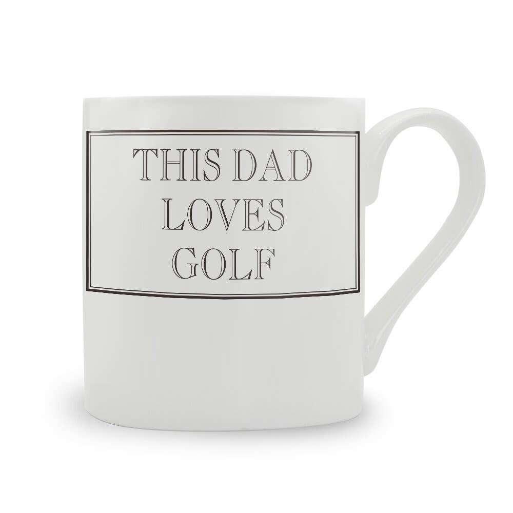 This Dad Loves Golf Bone China Mug: Green / Large
