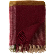 Gotland Check Burgundy Brushed Gotland & Lambswool Throw
