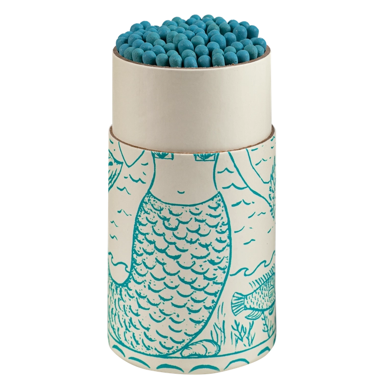 8 Mermaid Large Cylinder Matches
