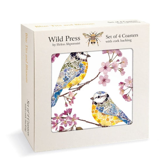 BLUE TITS AND BLOSSOM Coasters
