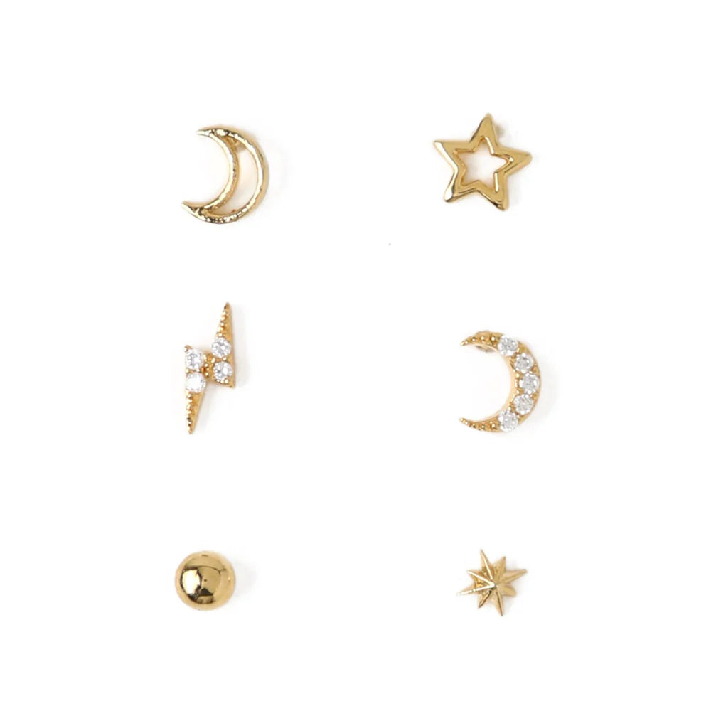 Celestial Stud 6 Pk Ear Party
