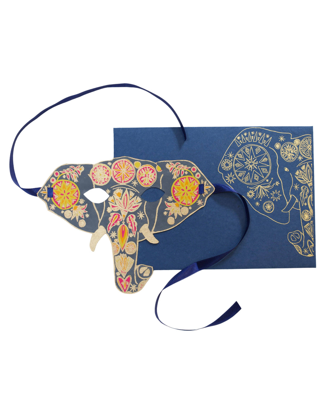 UK/EU: Elephant Mask Greeting Card