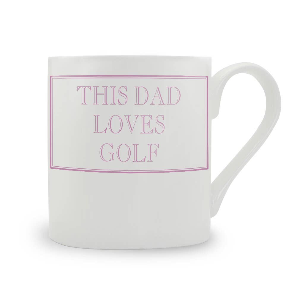 This Dad Loves Golf Bone China Mug: Green / Large