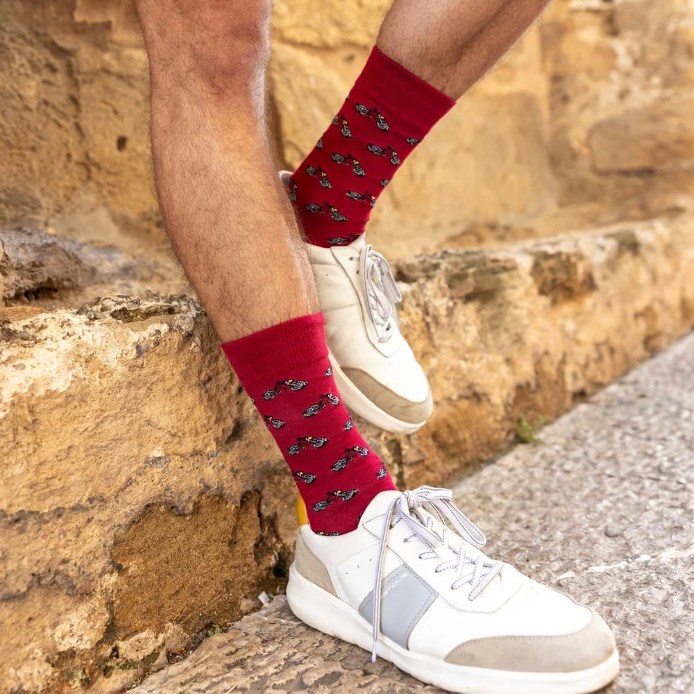 Motor Bike Bamboo Socks