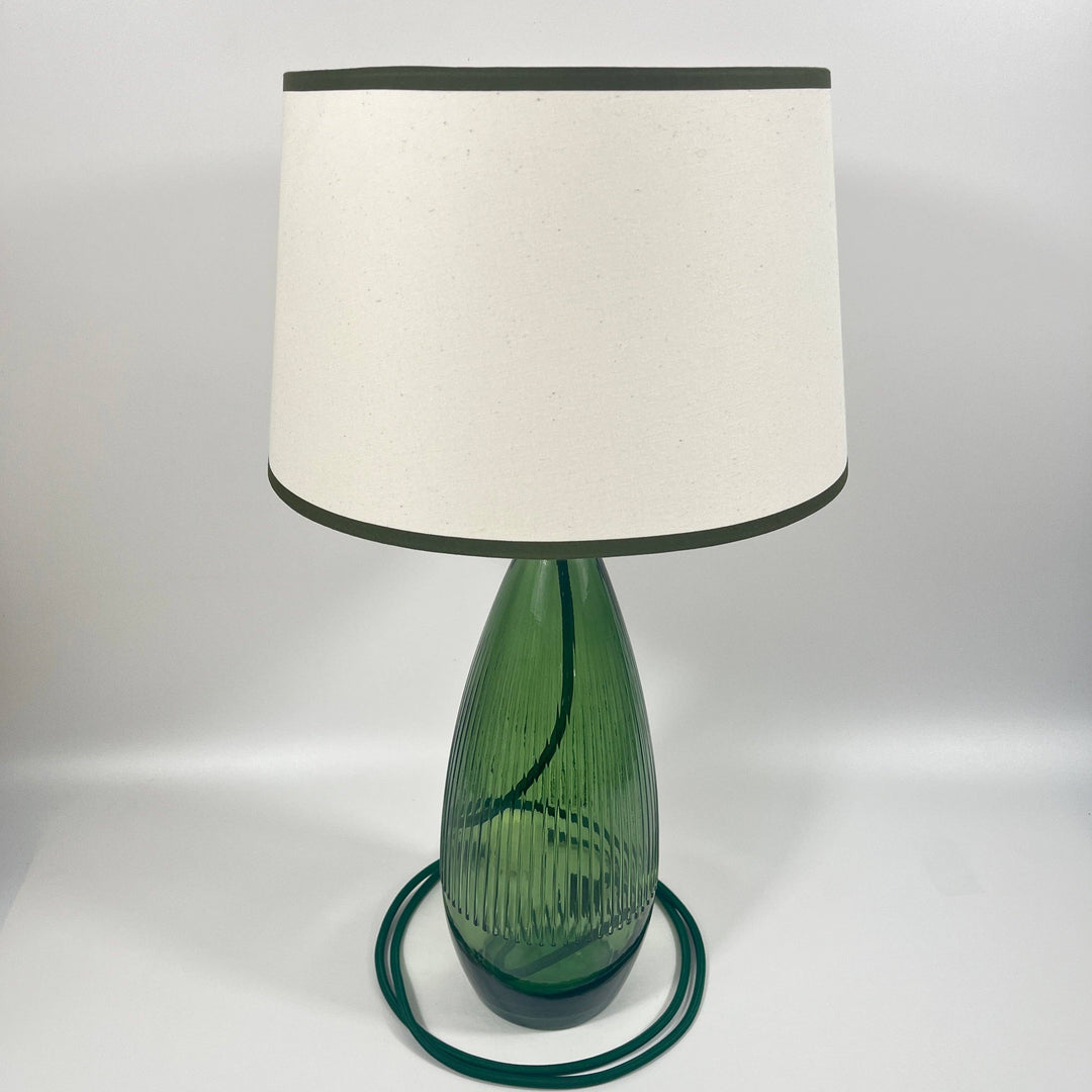 Recycled Glass 42cm Terrassa Lamp: Royal Blue / Marine Blue