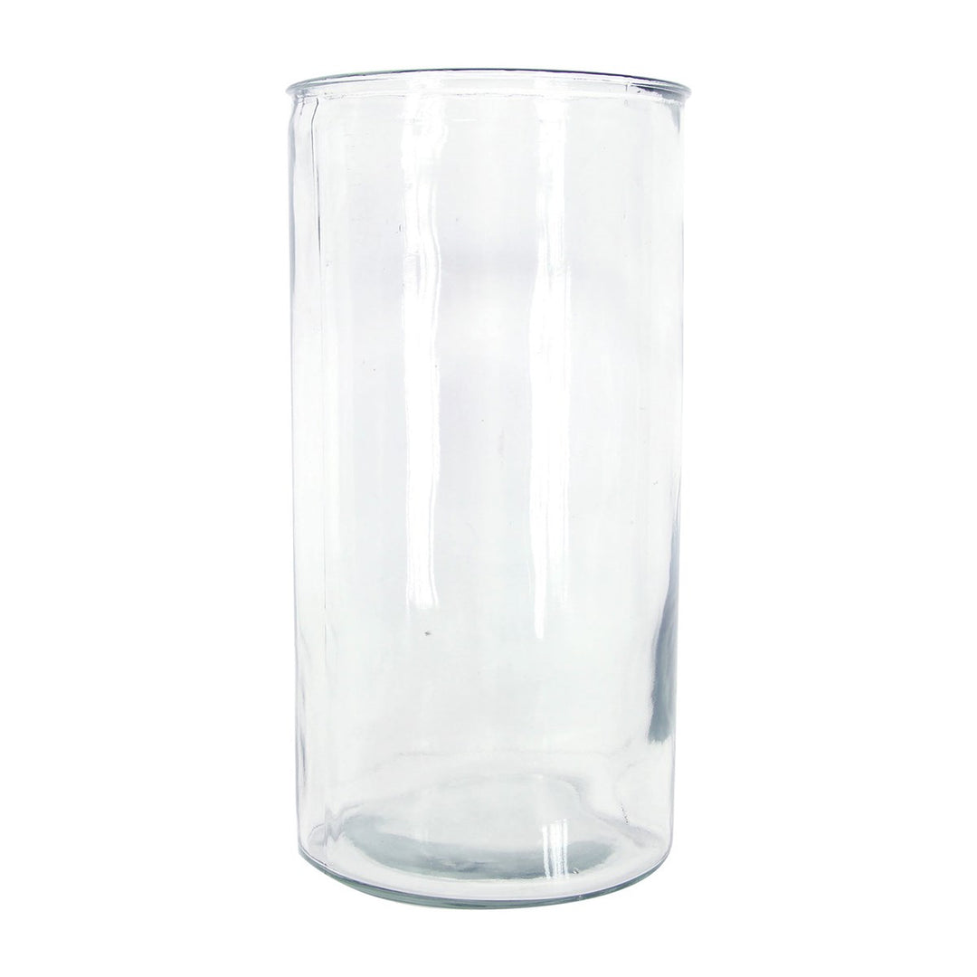 Clear Glass Straight Vase, Med,