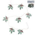 Holly Wood Fretwork Decorative Garland