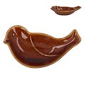 Stoneware Mini Dish 8.5cm - Brown Bird