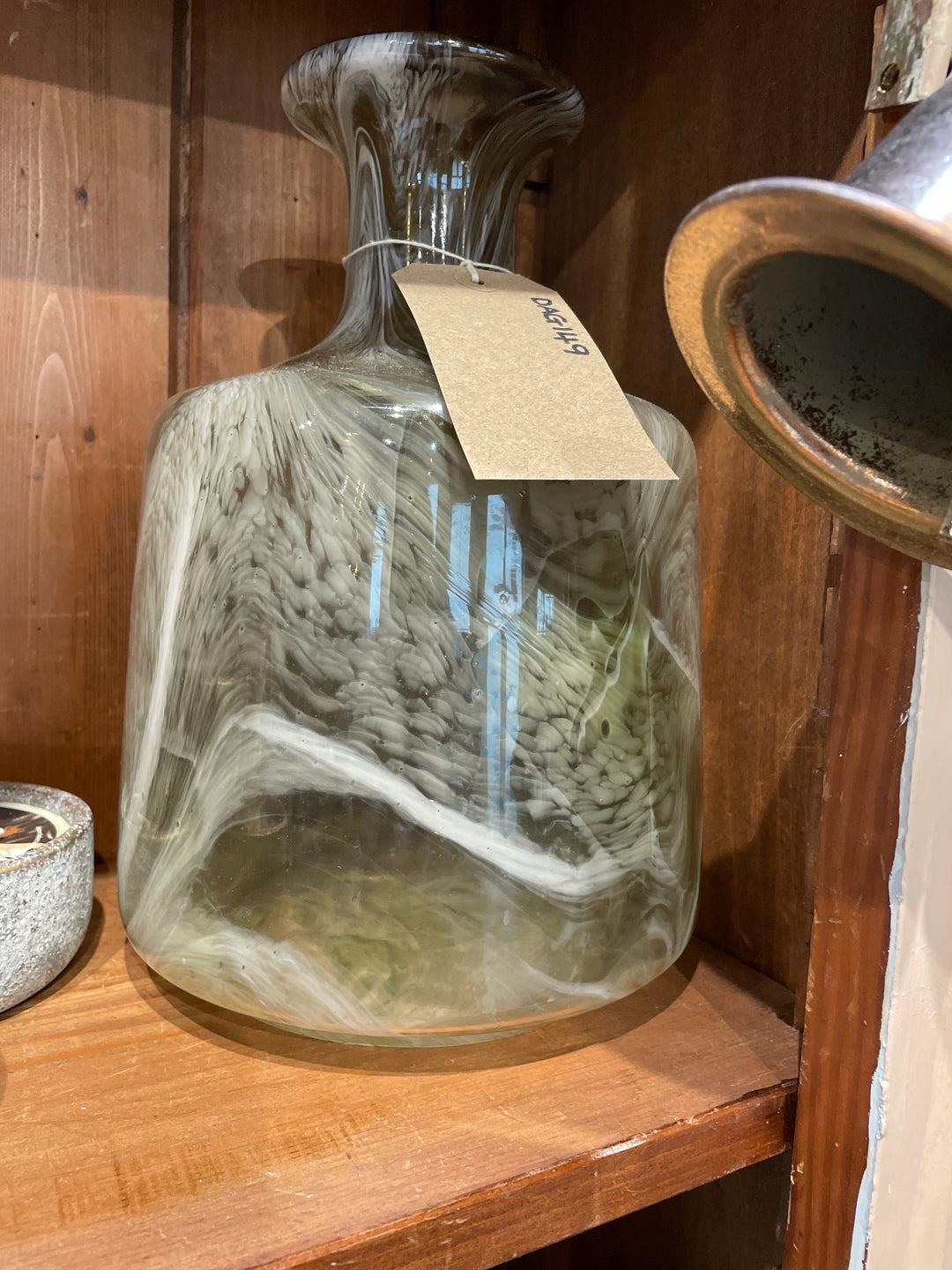 GOLD METALIC GLASS VASE