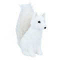Polyester Orn 25cm - Faux Fur White Sitting Fox