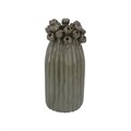Porcelain Vase 22.6cm - Green Seed Head Applique