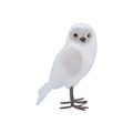 Bristle Orn 19cm - White Owl