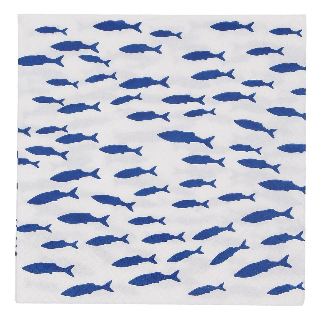 Shoal of Fish Paper Napkin, Pack/20,  (LxWxD) 16x16x2cm