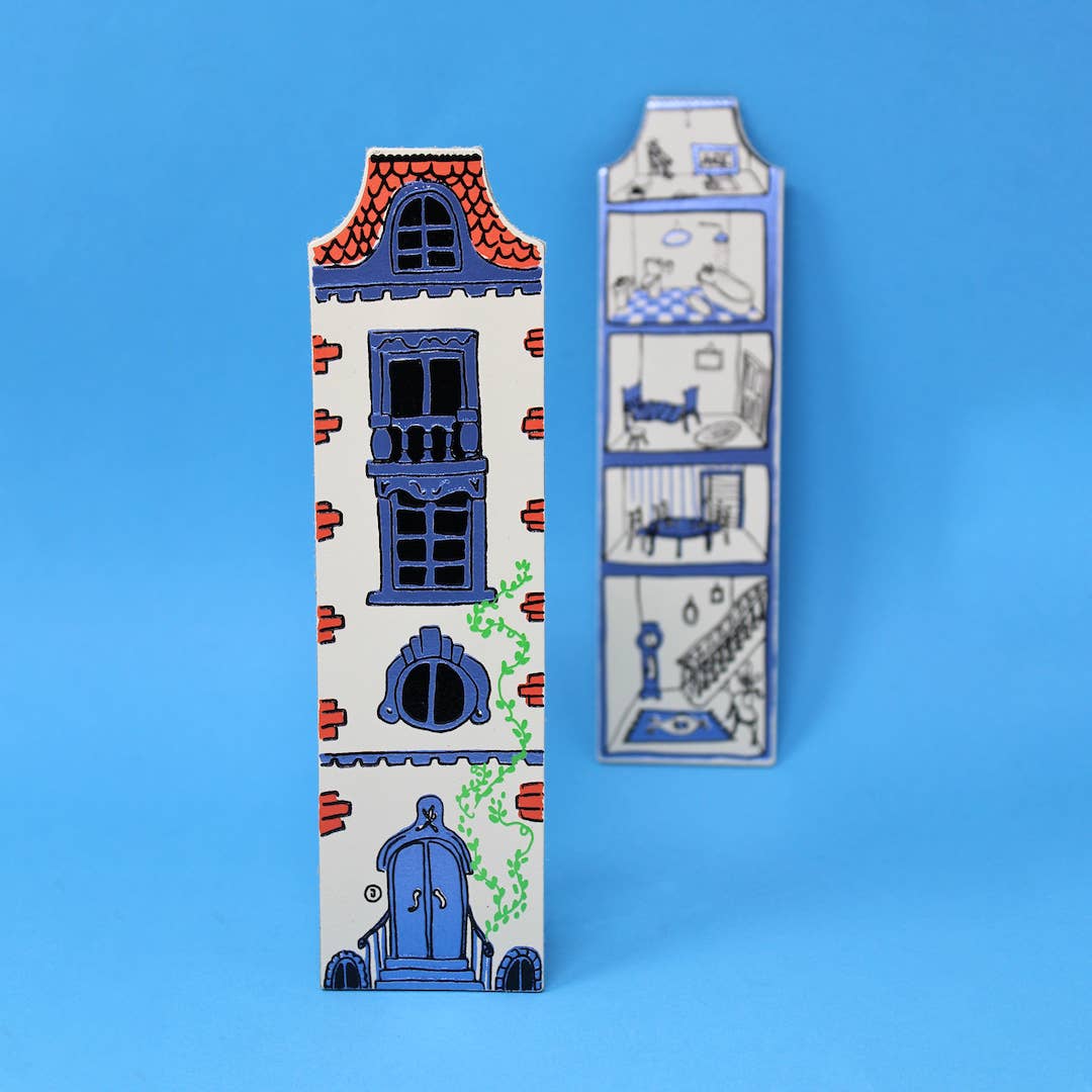 Dolls House Bookmark: Heritage Blue