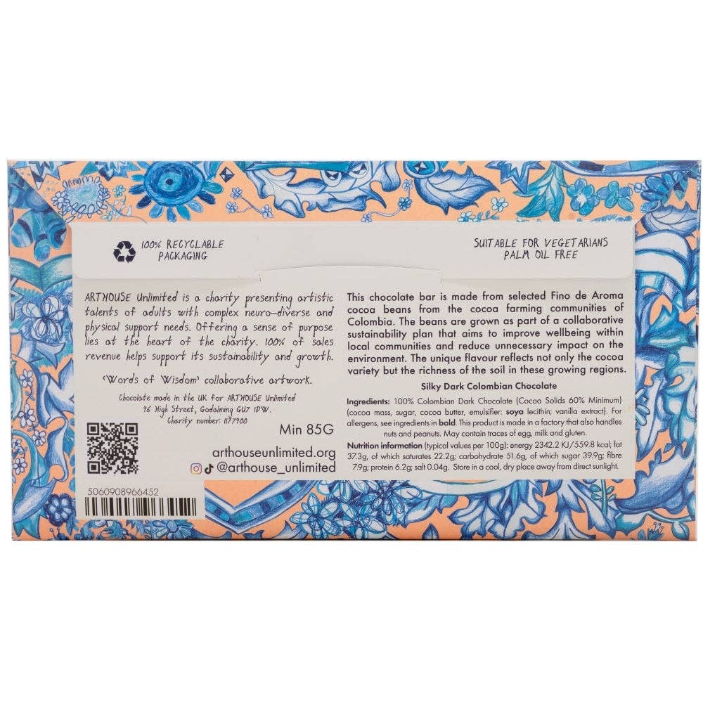 Words of Wisdom, Silky Dark Colombian Chocolate Bar
