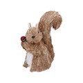 Bristle Orn 16cm - Squirrel w Red Berry