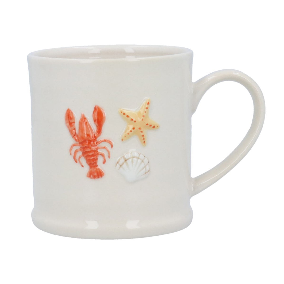 Lobster Mix Stoneware Mug,  (LxWxD) 9x12x8cm