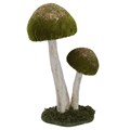 Green Cap w Gold Glitter Double Toadstool Orn