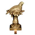 Resin Stocking Hanger 22cm - Gold Partridge