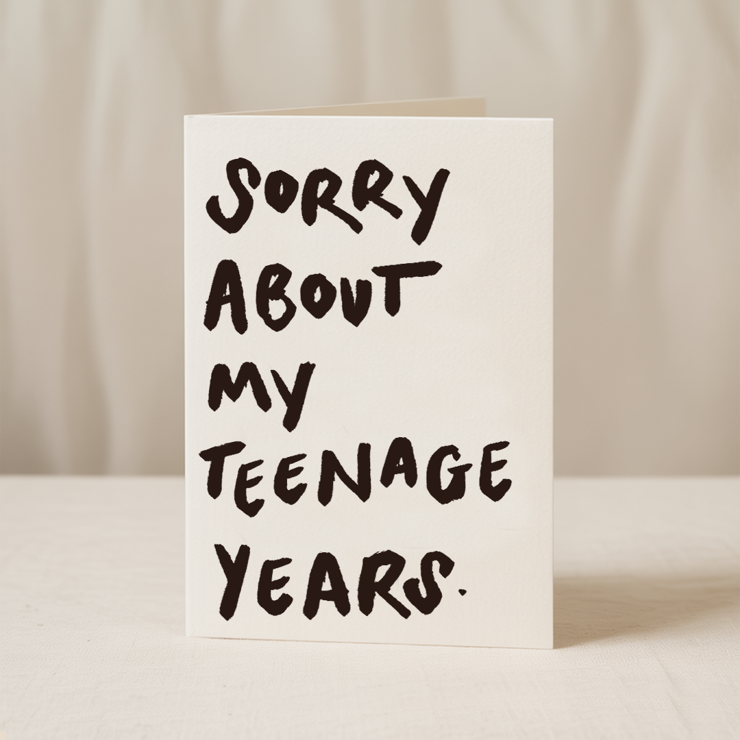 Sorry about my teenage years 5x7/A6 card: Card Clasp (Plastic Free) / 5x7