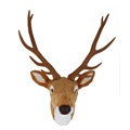 Faux Fur Stag Head Wall Plaque, Med