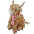 Plush Highland Cow w Scarf Orn
