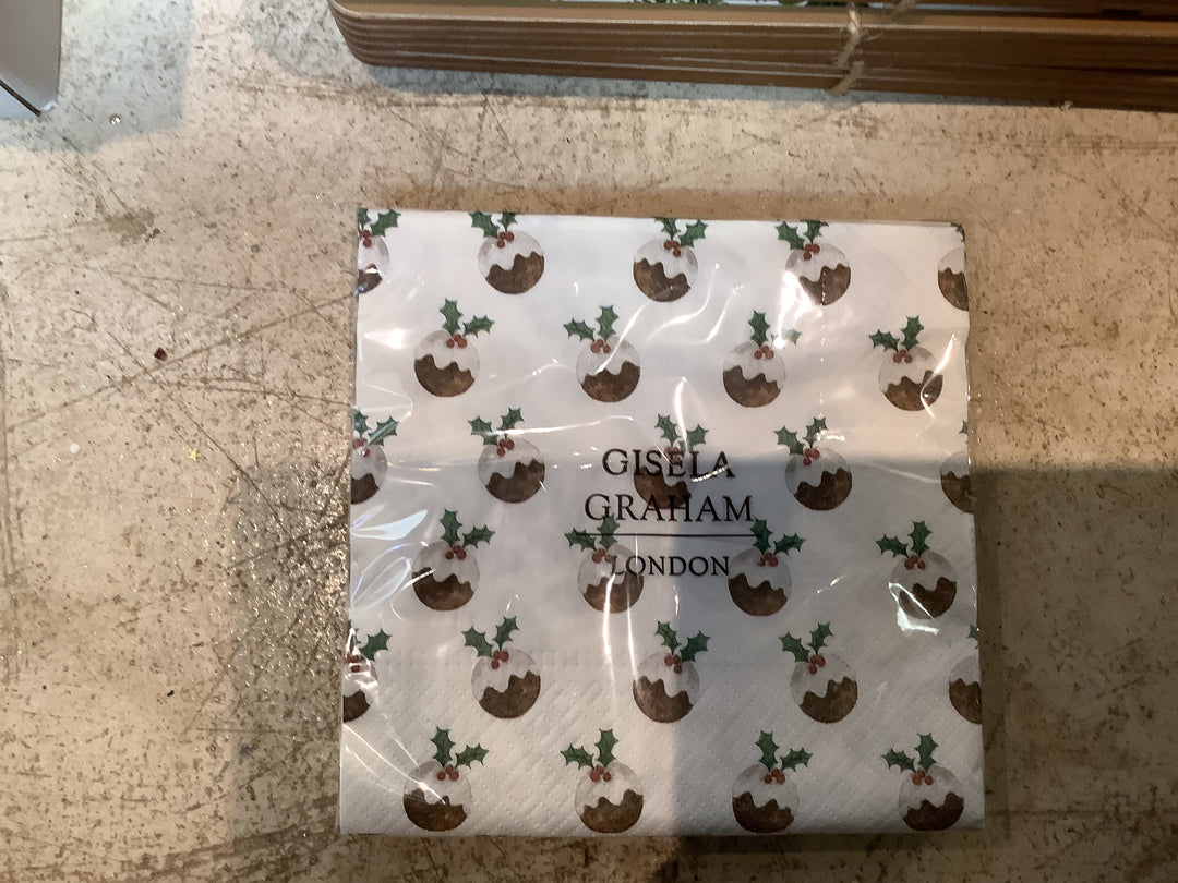 Christmas Pudding Napkin, Pack/20