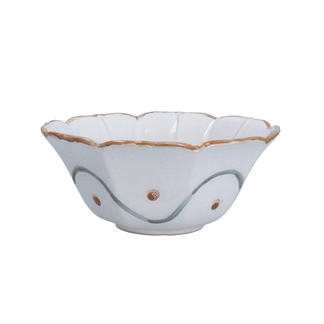 Fish Fluted Stoneware Bowl, Med,  (LxWxD) 7x18x18cm