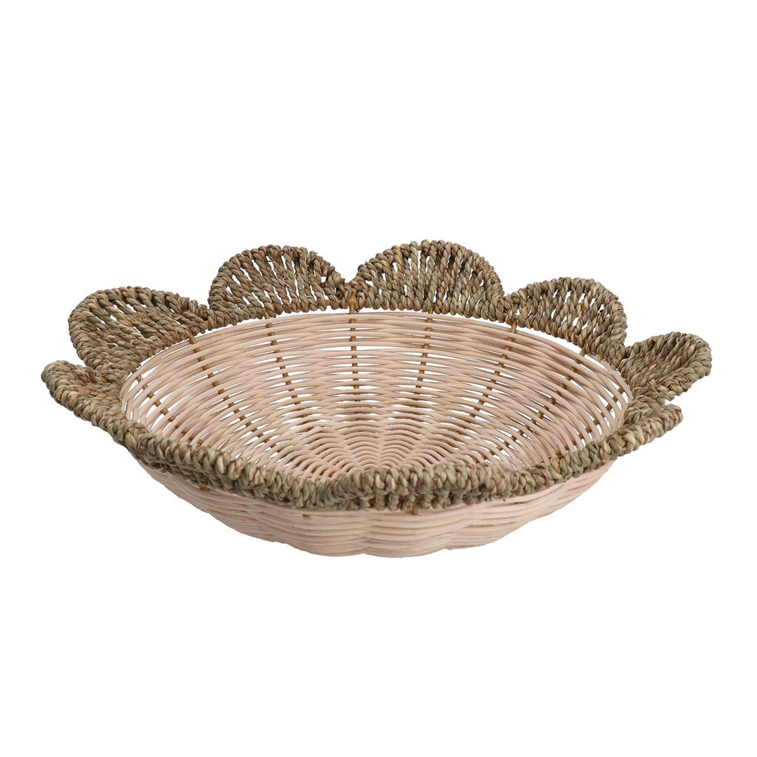 Rattan Flower Basin Bowl Basket, Med,  (LxWxD) 9x32x33cm