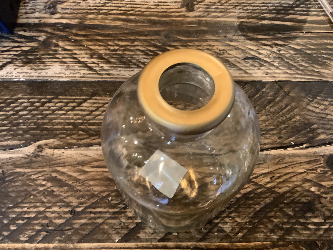 BOTTLE VASE JARDIN GOLD RIM 11x17cm /6